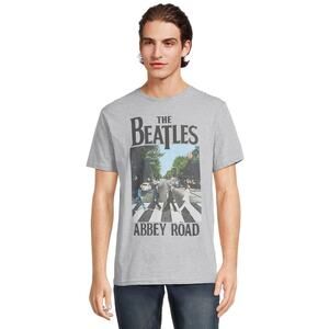 Hybrid Apparel The Beatles Abbey Road Graphic T-Shirt Heather Grey Men's Size L